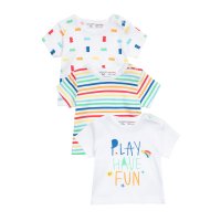 Smiling 4B: 3 Pack T-Shirts (0-12 Months)